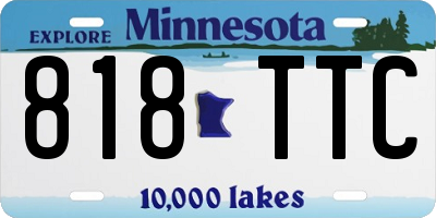 MN license plate 818TTC