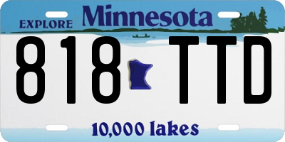 MN license plate 818TTD