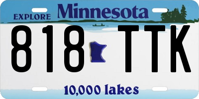 MN license plate 818TTK