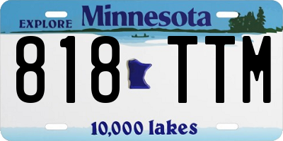 MN license plate 818TTM