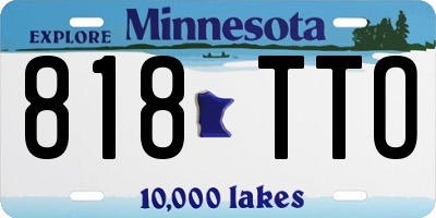 MN license plate 818TTO
