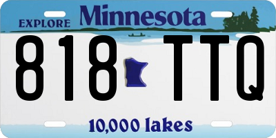MN license plate 818TTQ