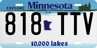 MN license plate 818TTV