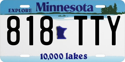 MN license plate 818TTY