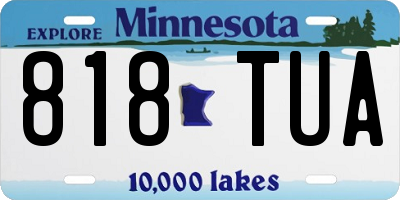 MN license plate 818TUA