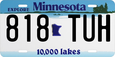 MN license plate 818TUH