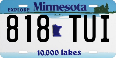 MN license plate 818TUI