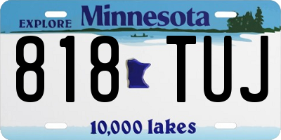 MN license plate 818TUJ
