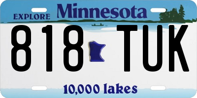 MN license plate 818TUK
