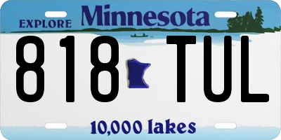 MN license plate 818TUL