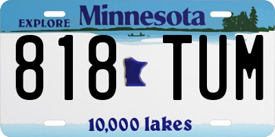MN license plate 818TUM