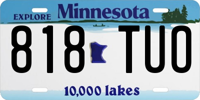 MN license plate 818TUO
