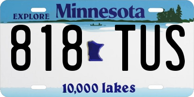 MN license plate 818TUS