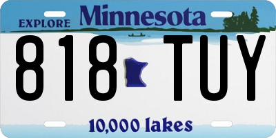 MN license plate 818TUY
