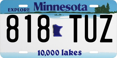 MN license plate 818TUZ