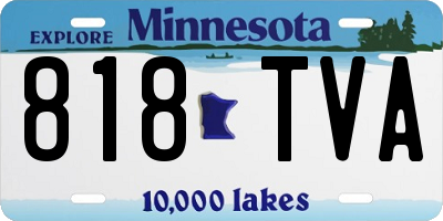 MN license plate 818TVA