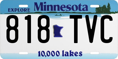 MN license plate 818TVC