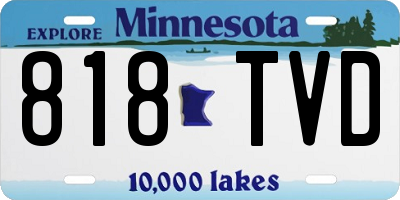 MN license plate 818TVD