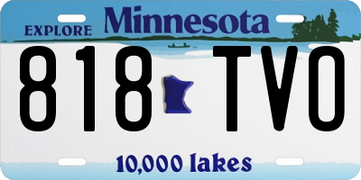 MN license plate 818TVO
