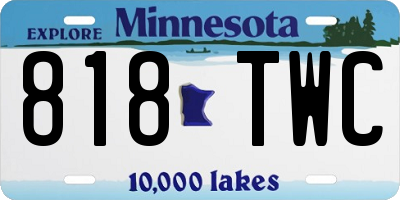 MN license plate 818TWC