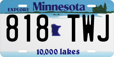 MN license plate 818TWJ