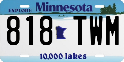 MN license plate 818TWM
