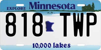 MN license plate 818TWP