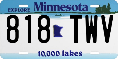 MN license plate 818TWV