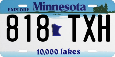 MN license plate 818TXH