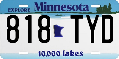 MN license plate 818TYD