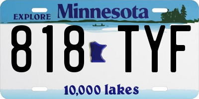 MN license plate 818TYF