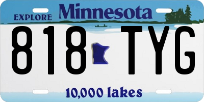 MN license plate 818TYG
