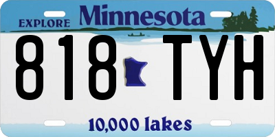 MN license plate 818TYH