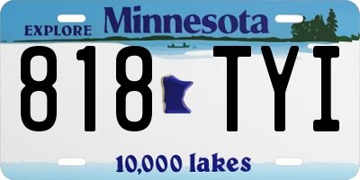 MN license plate 818TYI