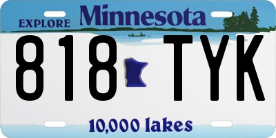 MN license plate 818TYK