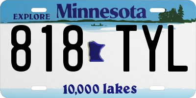 MN license plate 818TYL
