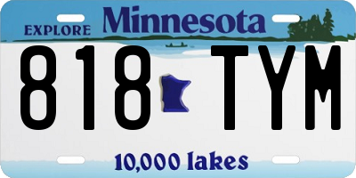 MN license plate 818TYM