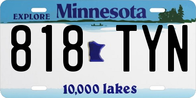 MN license plate 818TYN
