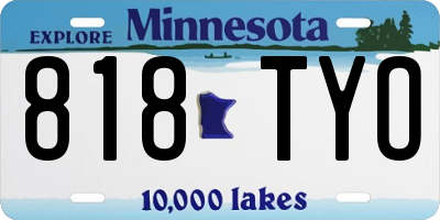 MN license plate 818TYO