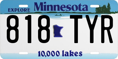 MN license plate 818TYR