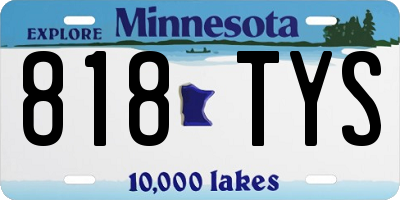 MN license plate 818TYS