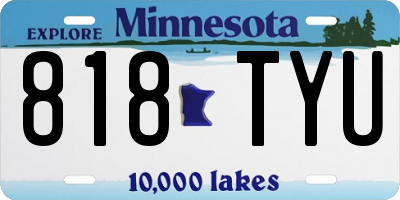 MN license plate 818TYU