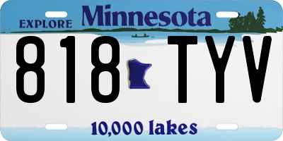 MN license plate 818TYV
