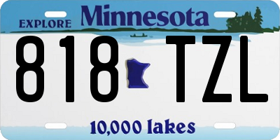 MN license plate 818TZL