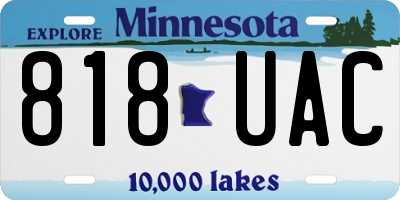 MN license plate 818UAC