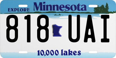 MN license plate 818UAI