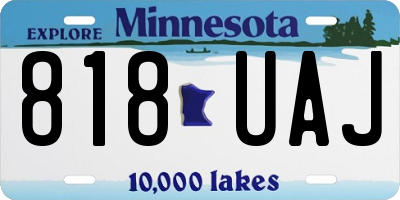 MN license plate 818UAJ