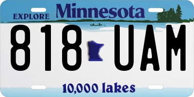 MN license plate 818UAM