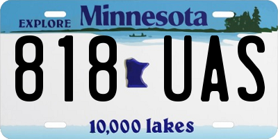 MN license plate 818UAS