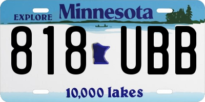 MN license plate 818UBB